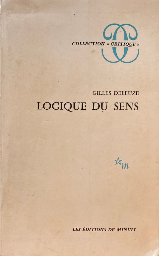 Logique du Sens　Gilles Deleuze　ジル・ドゥルーズ