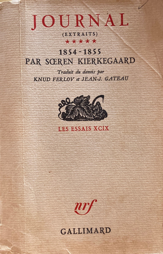 JOURNAL EXTRAITS 1854-1855　SOEREN Kierkegaard　セーレン・キェルケゴール