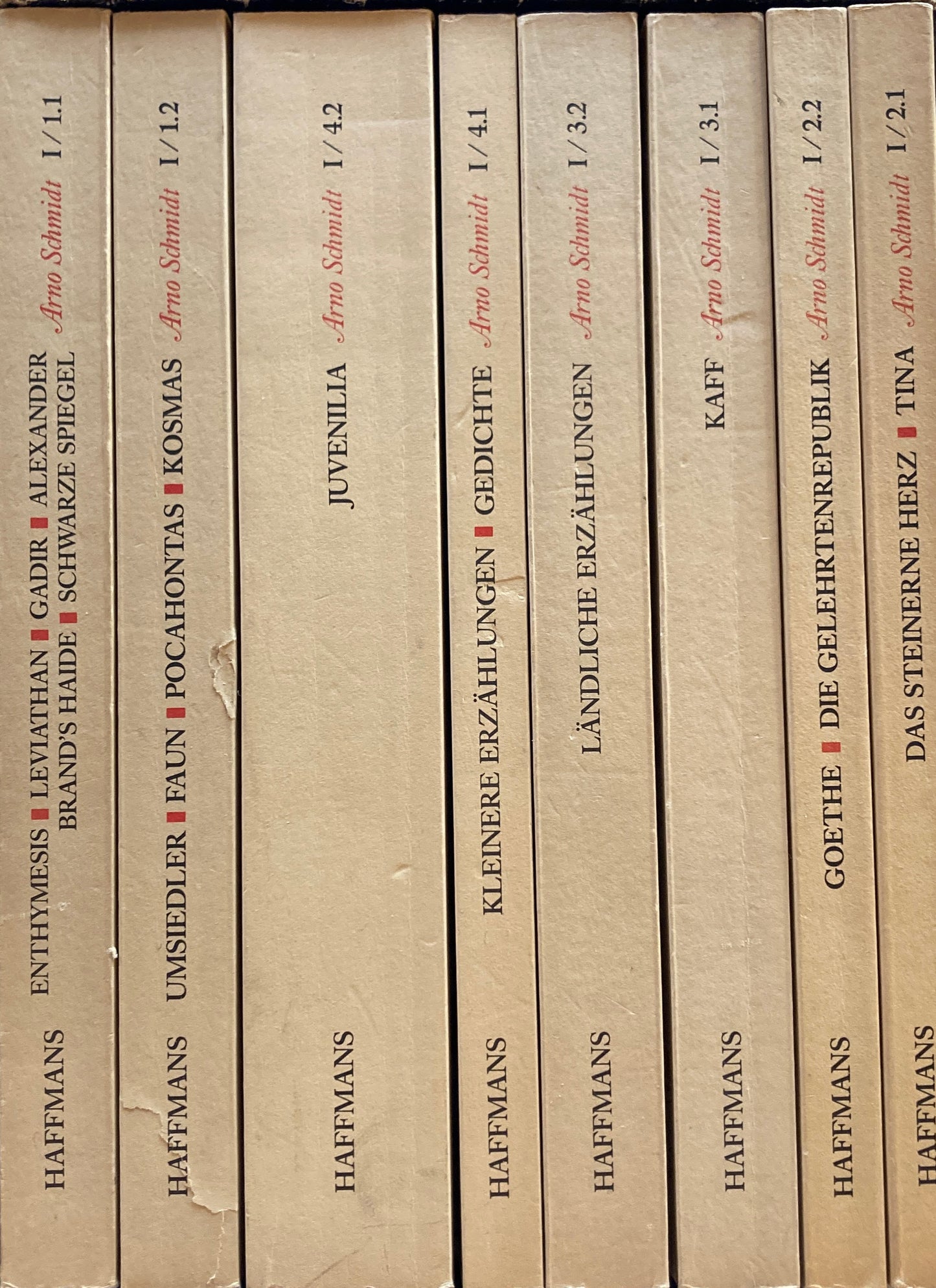 Arno Schmidt Zweite Bargfelder Kassette　アルノ・シュミット8冊セット　