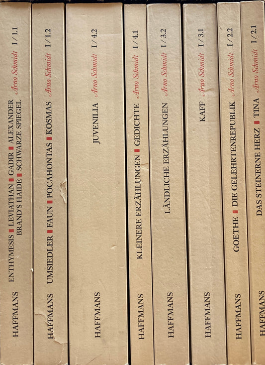 Arno Schmidt Zweite Bargfelder Kassette　アルノ・シュミット8冊セット　