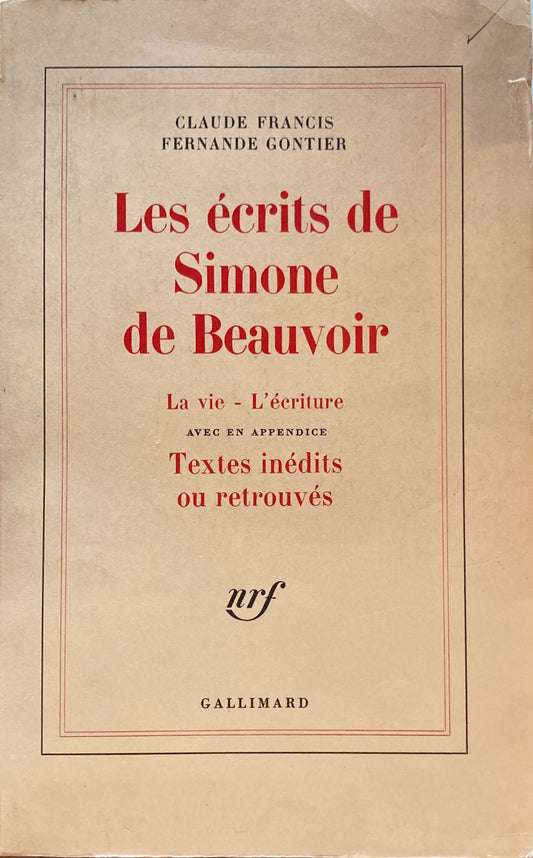 Les écrits de Simone de Beauvoir　シモーヌ・ド・ボーヴォワール