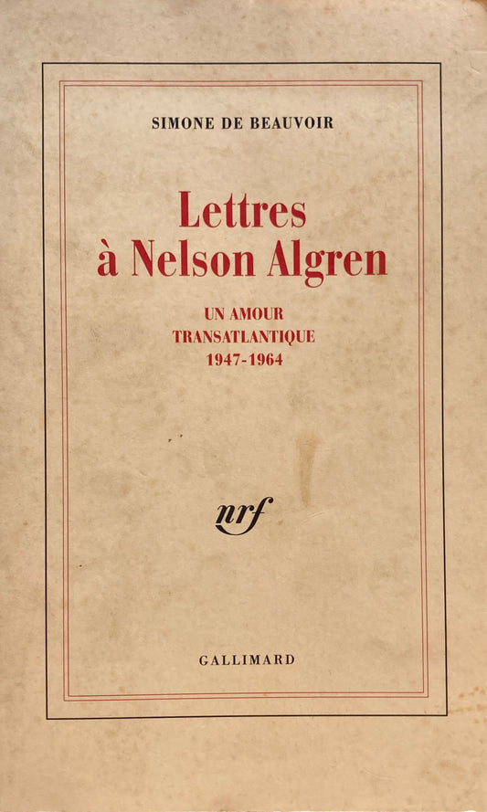 Lettres à Nelson Algren　Simone de Beauvoir　シモーヌ・ド・ボーヴォワール
