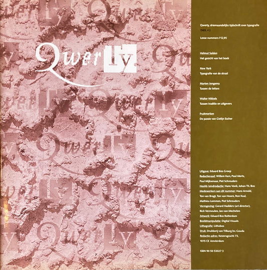 Qwerty　driemaandelijks tijdschrift over typografie　1989, #2