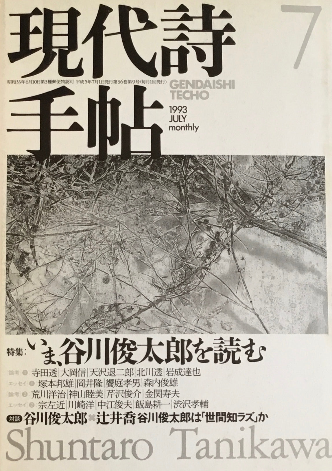 現代詩手帖　1993年7月号　いま、谷川俊太郎を読む