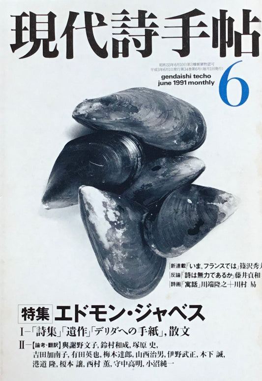 現代詩手帖　1991年6月号　エドモン・ジャベス