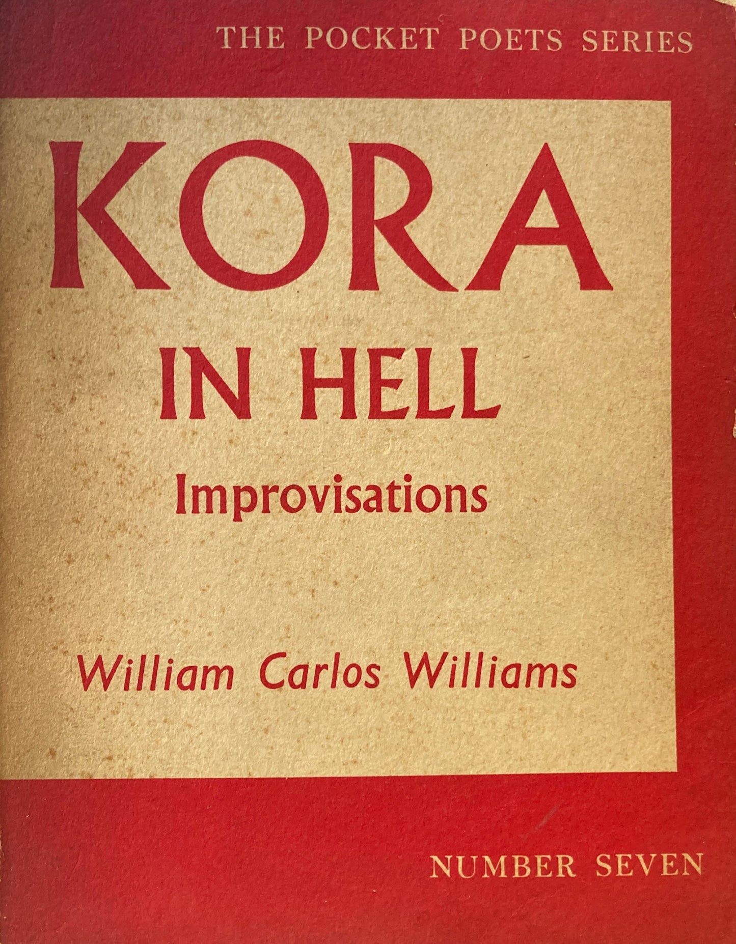 Kora in Hell Improvisations　William Carlos Williams　ウィリアム・カーロス・ウィリアムズ