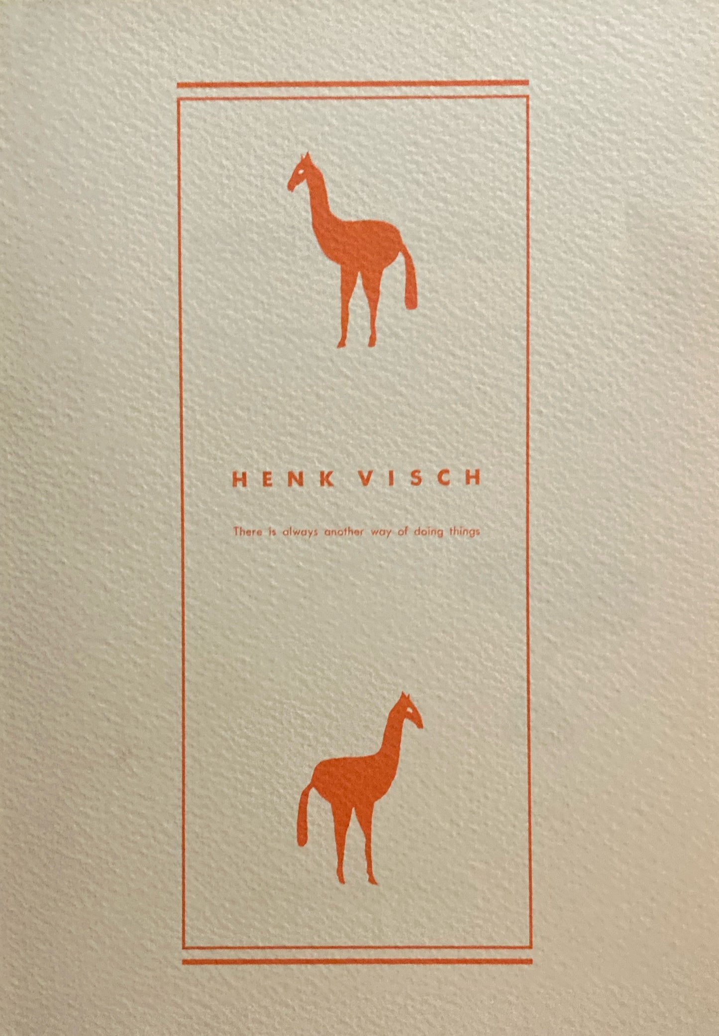 Henk Visch There is always another way of doing things　ヘンク・フィシュ