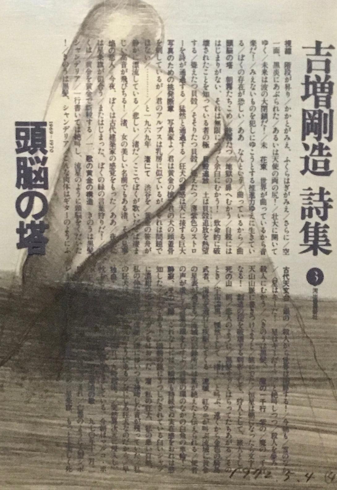 吉増剛造詩集I〜Ⅳ　4冊セット　出発　黄金詩篇　頭脳の塔　王國