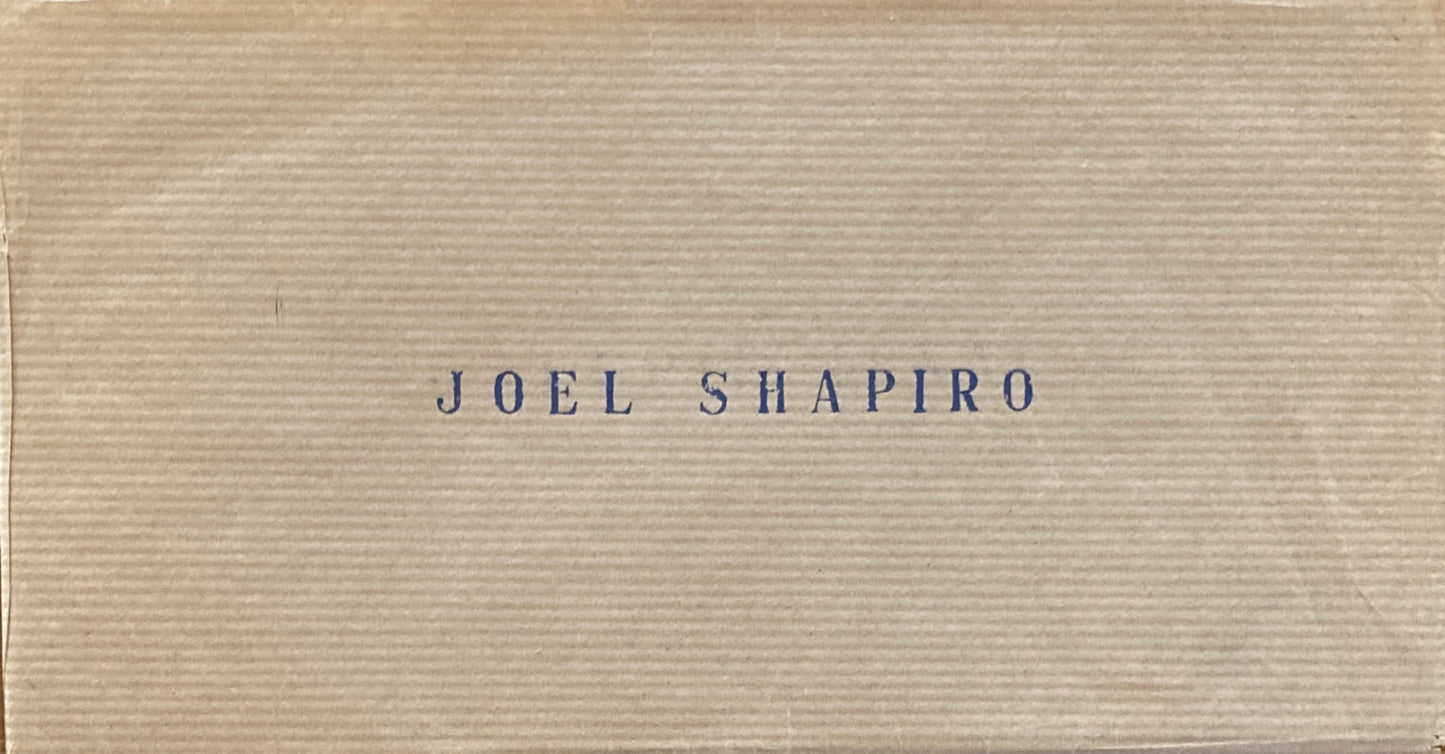 ジョエル・シャピロ彫刻展　ギャルリー・ムカイ　SHAPIRO 1981