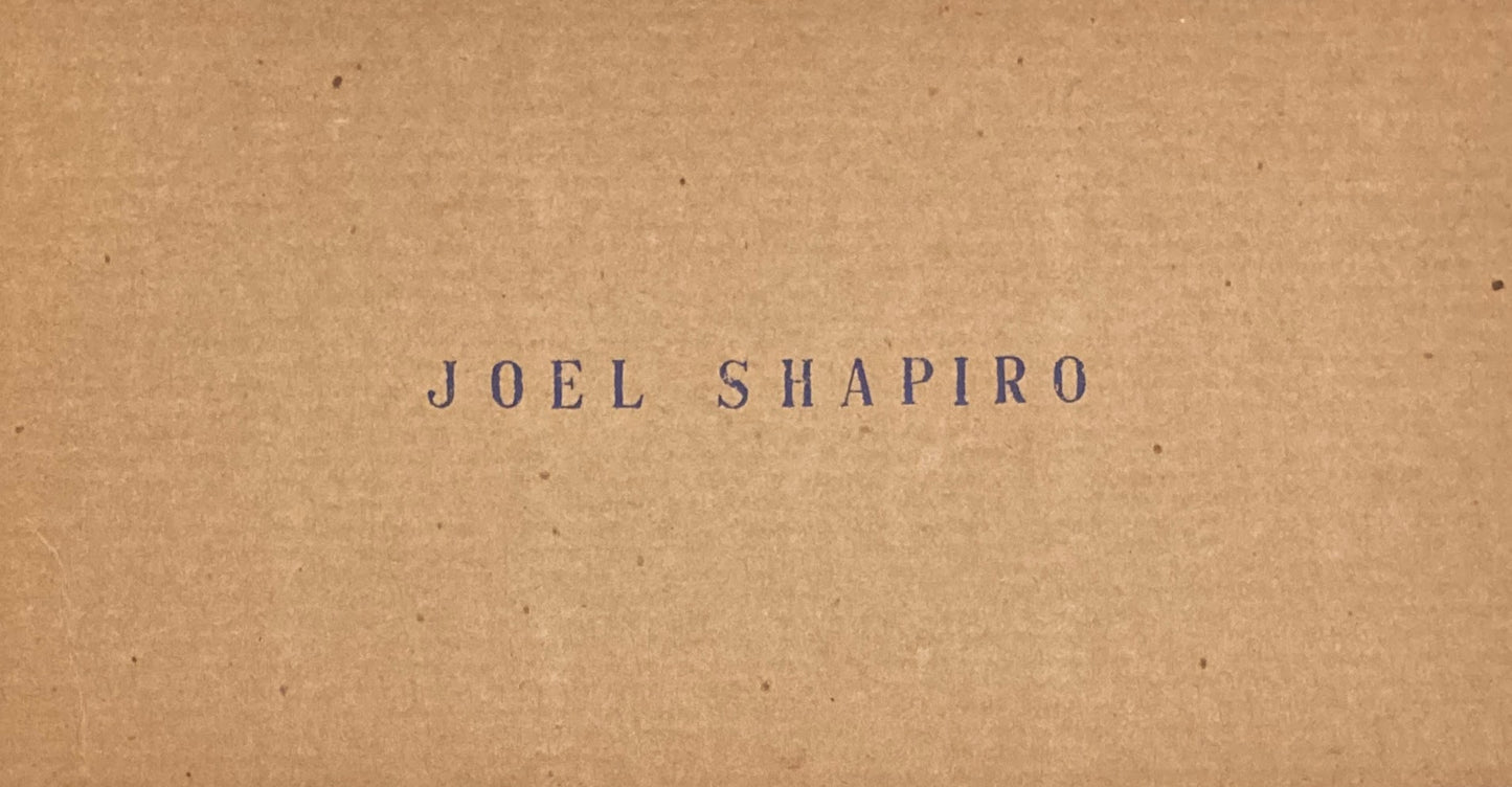 ジョエル・シャピロ彫刻展　ギャルリー・ムカイ　SHAPIRO 1981