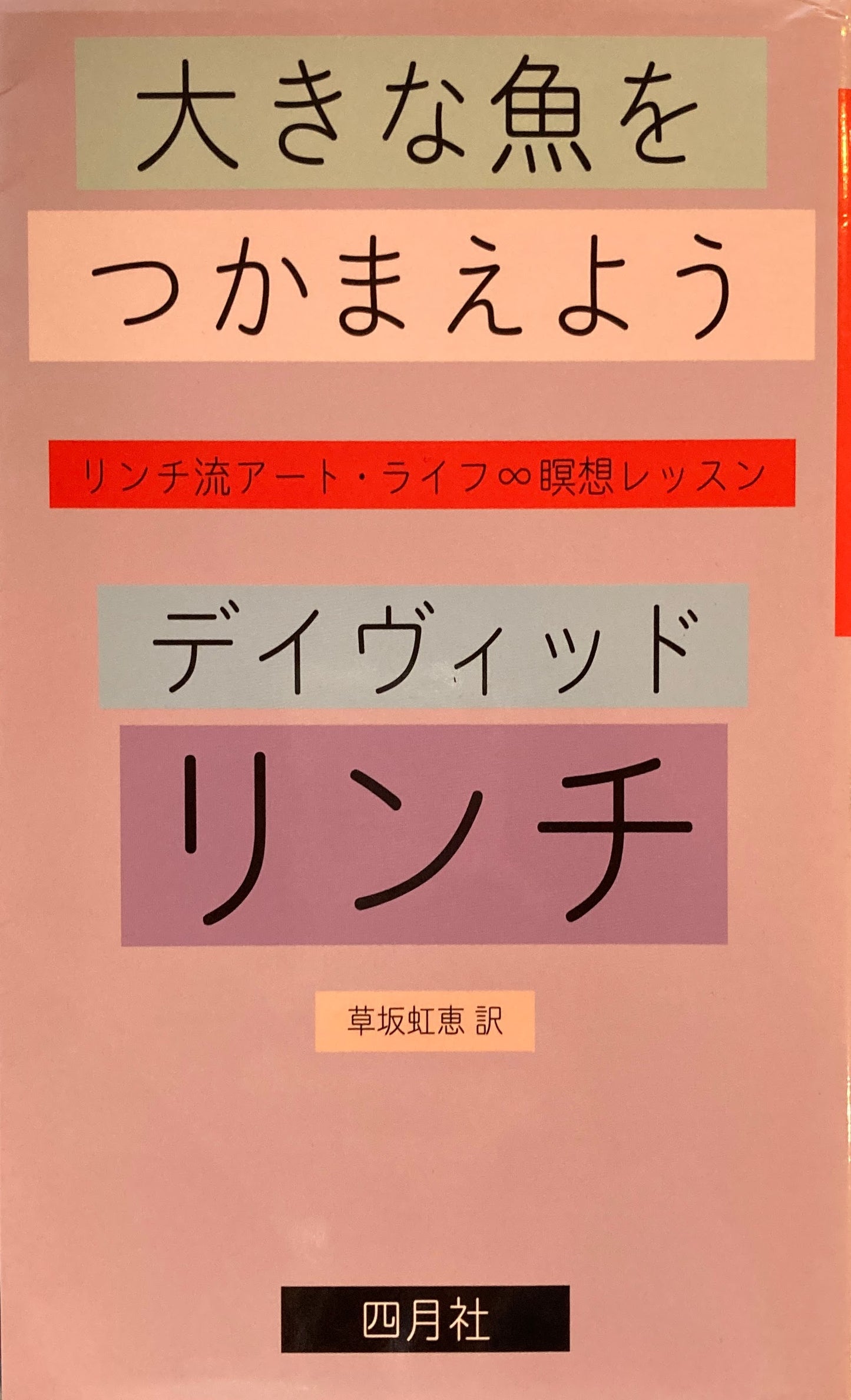 大きな魚をつかまえよう　リンチ流アート・ライフ∞瞑想レッスン　デイヴィッド・リンチ　