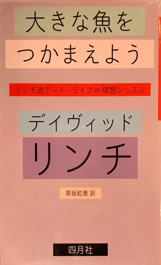 大きな魚をつかまえよう　リンチ流アート・ライフ∞瞑想レッスン　デイヴィッド・リンチ　