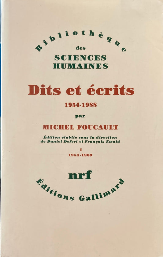 Dits et écrits, 1954-1988.Volume 1-4　4冊セット　Michel Foucault 　ミシェル・フーコー