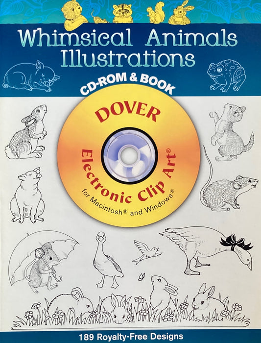 Whimsical Animals Illustrations CD-ROM and Book　Dover　