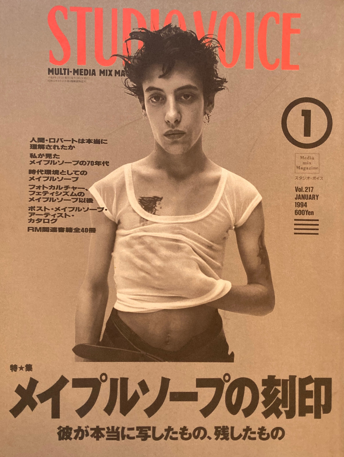 STUDIO VOICE　スタジオ・ボイス　Vol.217　1994年1月号　特集　メイプルソープの刻印