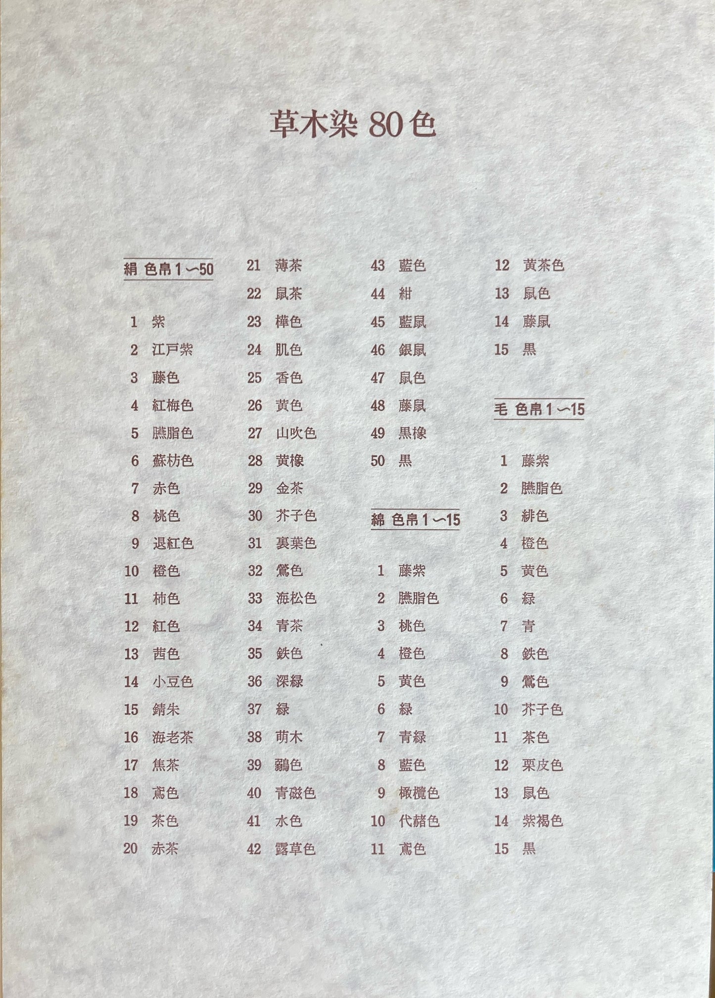 草木染　色と手法　山崎青樹　