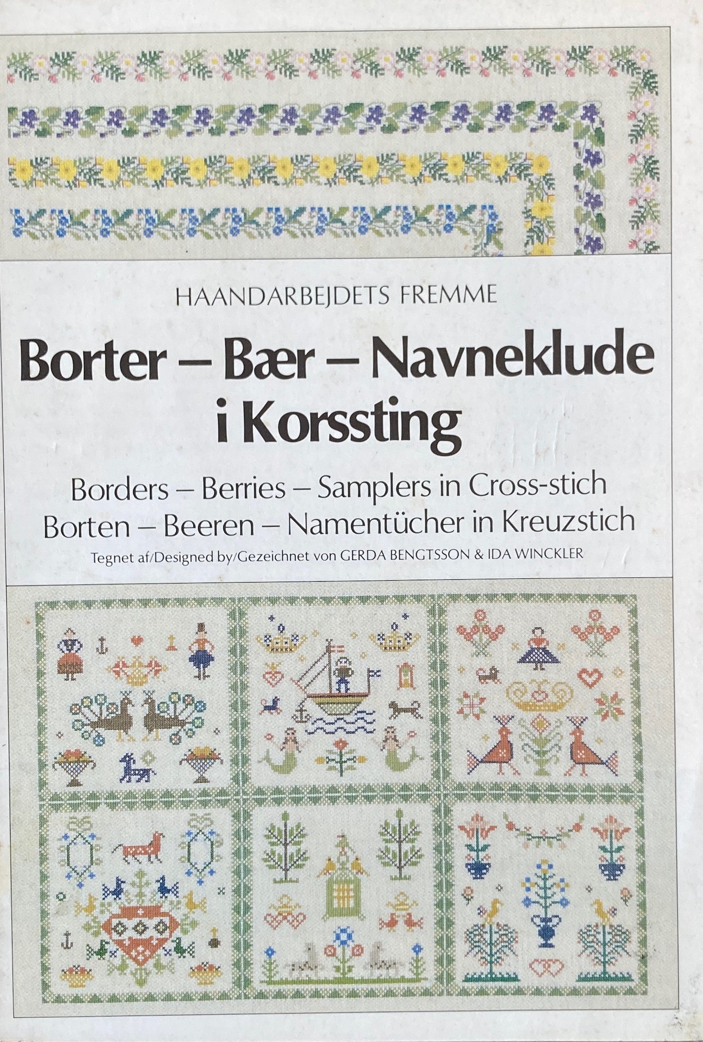 Borter-Borders-Berries-Samplers in Cross-stich　デンマークのクロスステッチ