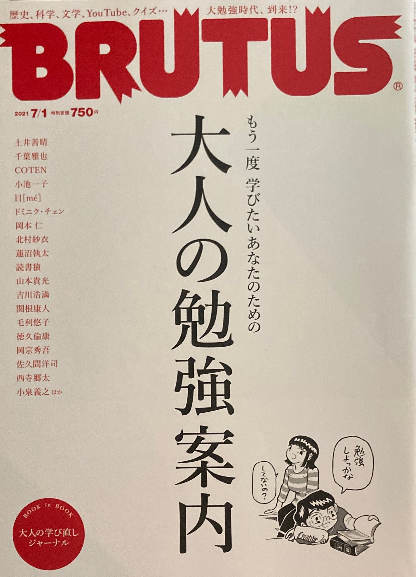 BRUTUS 941　ブルータス　2021年7/1　大人の勉強案内