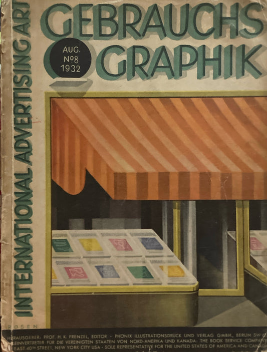 GEBRAUCHS GRAPHIK　International Advertising art 1932/aug. no.8