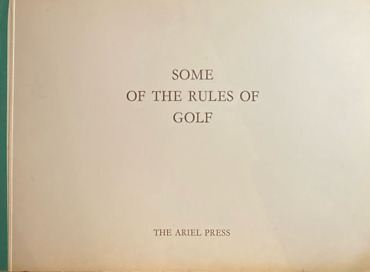 Some of The Rules of Golf　