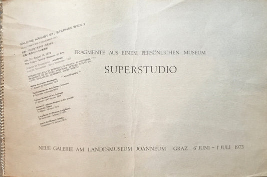 SUPERSTUDIO　FRAGMENTE AUS EINEM PERSÖNLICHEN MUSEUM　東京セントラル美術館
