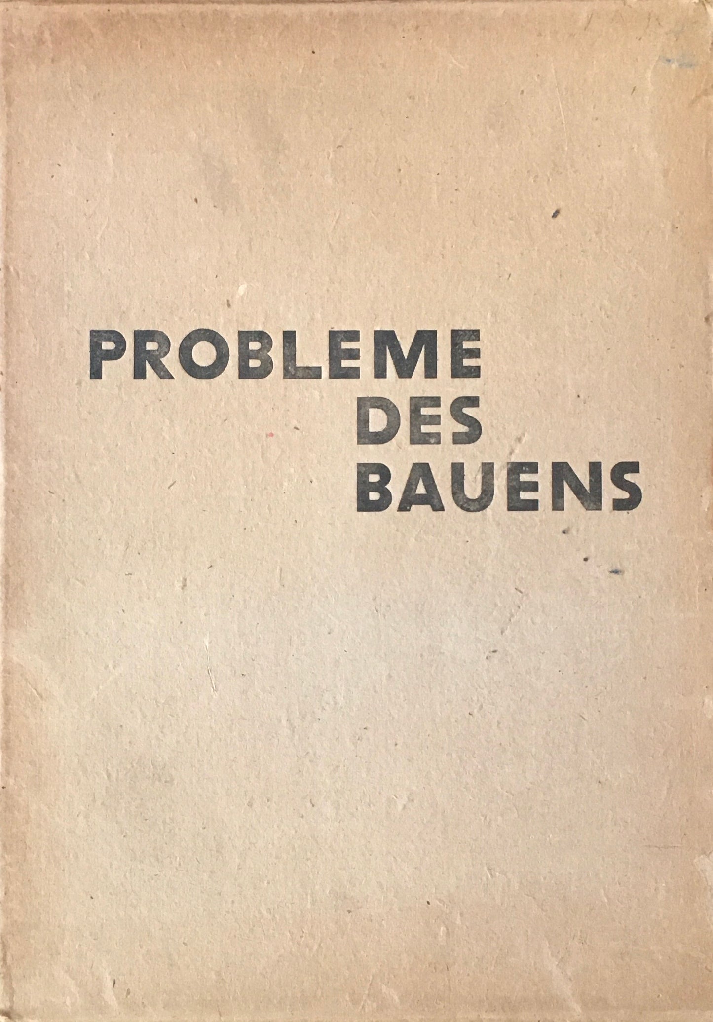 PROBLEME DES BAUENS　1928