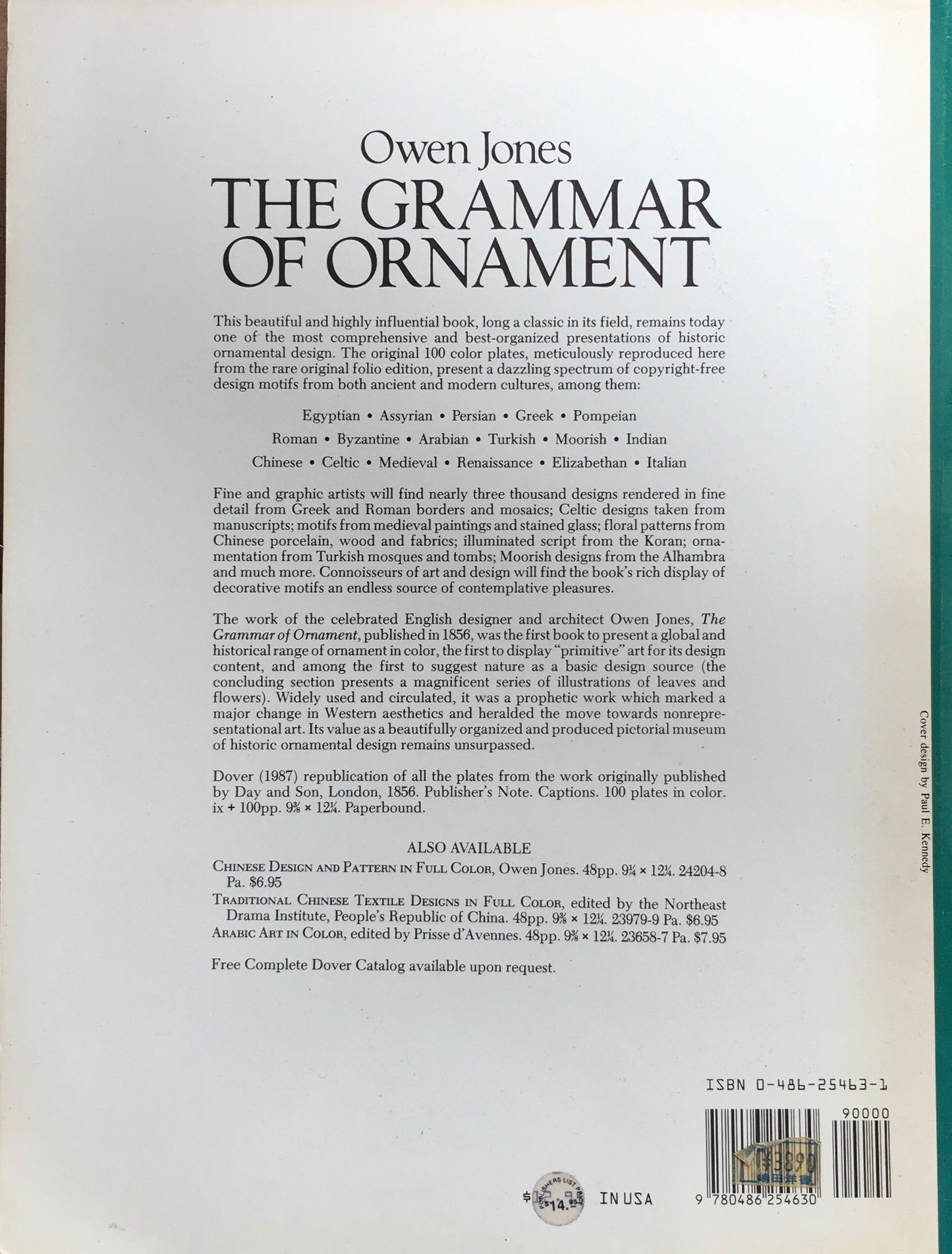 The Grammar of Ornament　Dover