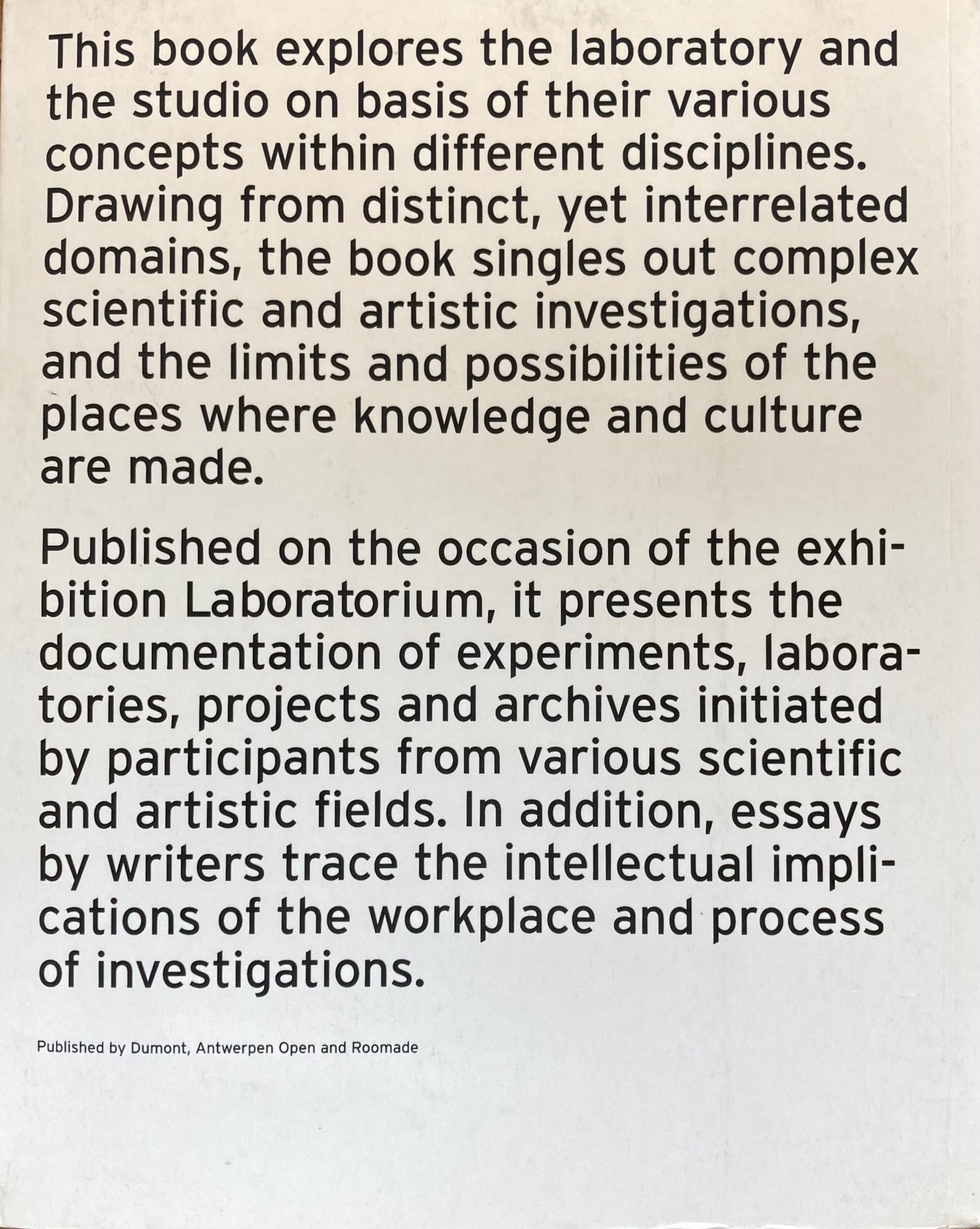 LABORATORIUM edited by Hans Ulrich Obrist and Barbara Vanderlinden　 ハンス・ウルリッヒ・オブリスト　バーバラ・ヴァンダリンデン