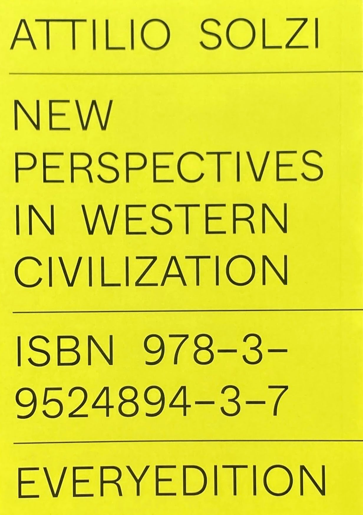 Attilio Solzi 　New Perspectives In Western Civilization