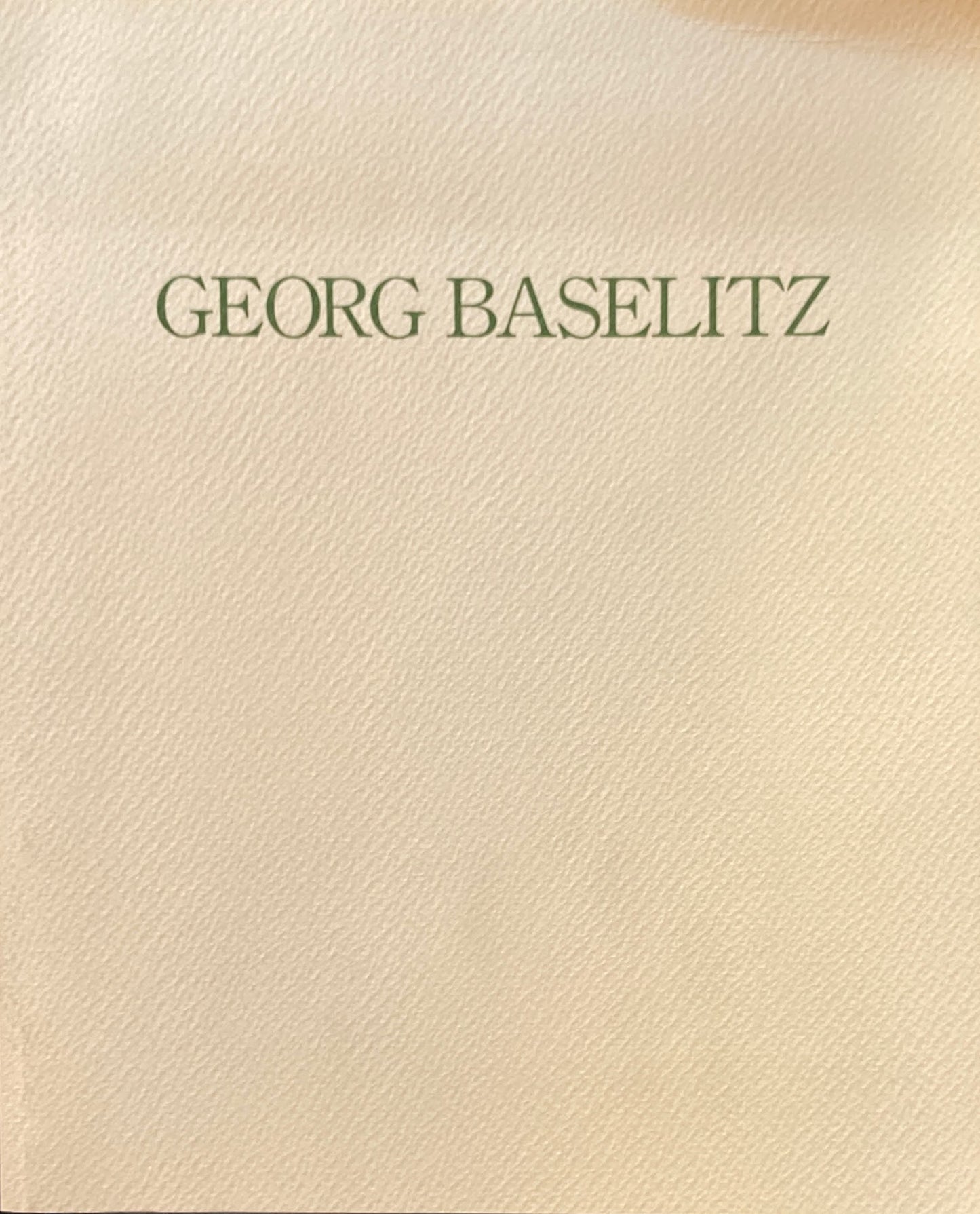 GEORG BASELITZ　ゲオルグ・バセリッツ　1988　アキラ・イケダ・ギャラリー