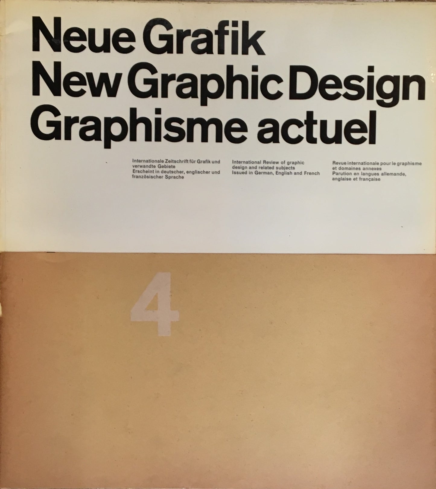 Neue Grafik/New Graphic Design/Graphisme actuel  no.4
