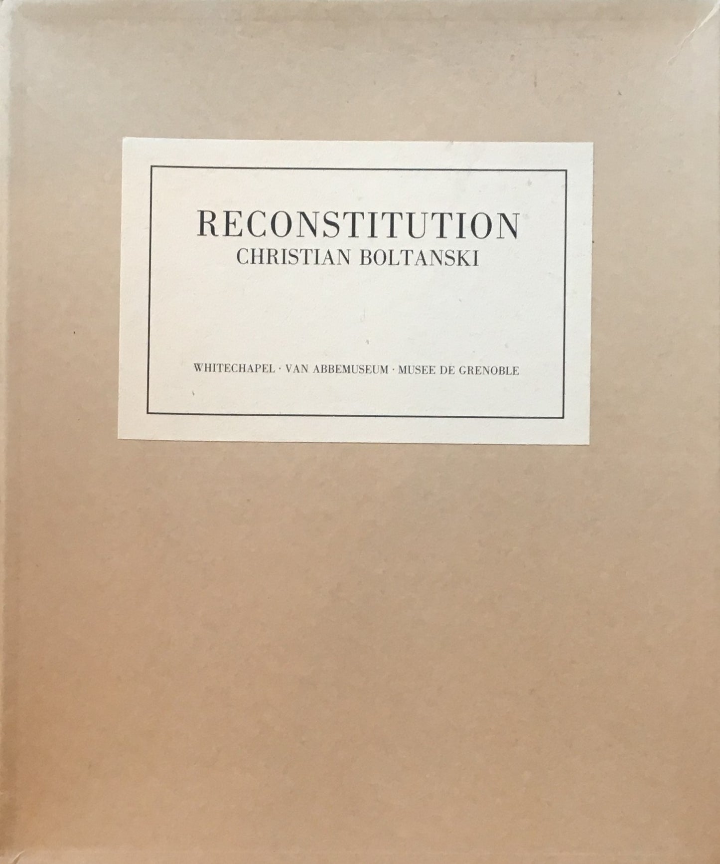 RECONSTITUTION Christian Boltanski クリスチャン・ボルタンスキー　英語・オランダ語版