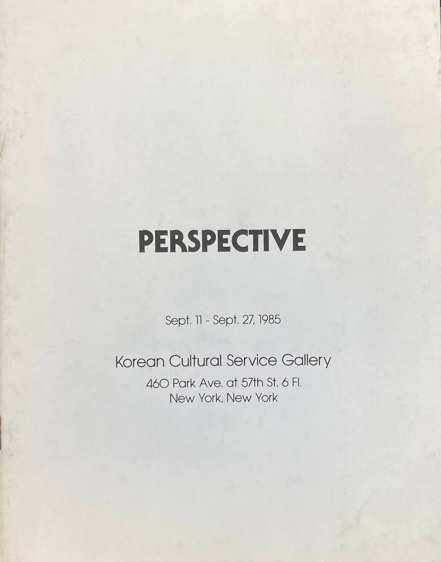 PERSPECTIVE  Korean Cultural Service Gallery