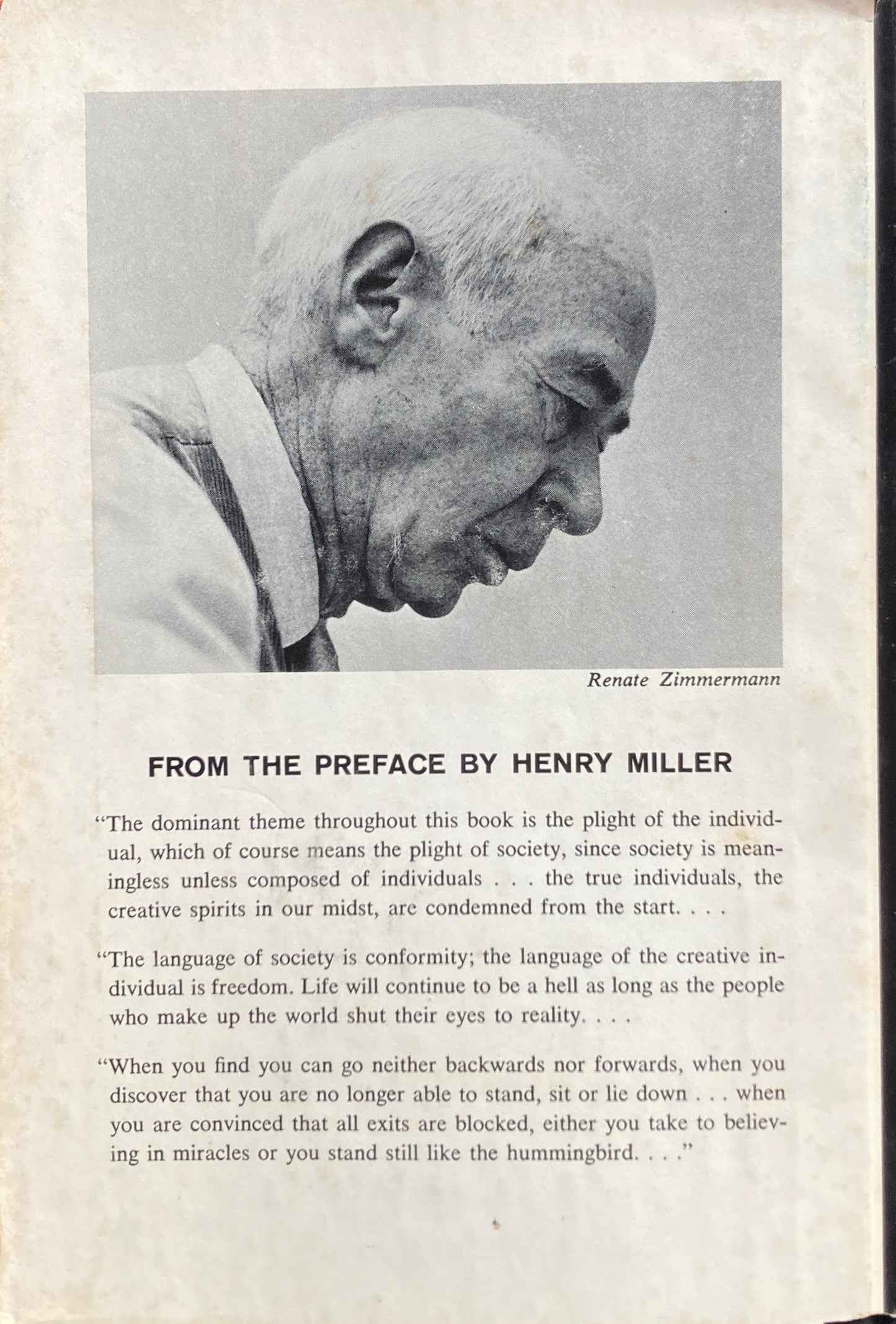 Stand Still Like the Hummingbird　Henry Miller　ヘンリー・ミラー　New Directions Book