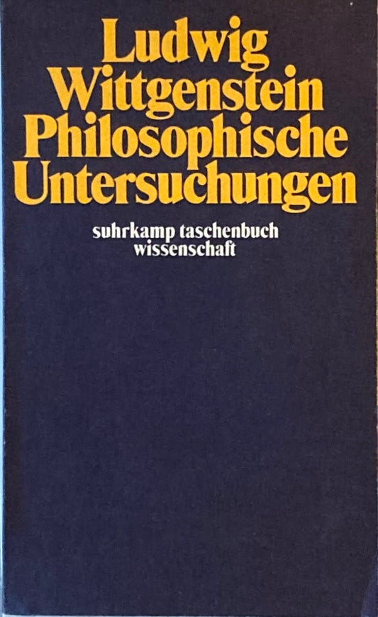 Philosophische Untersuchungen 　 Ludwig Wittgenstein　ルートヴィヒ・ウィトゲンシュタイン