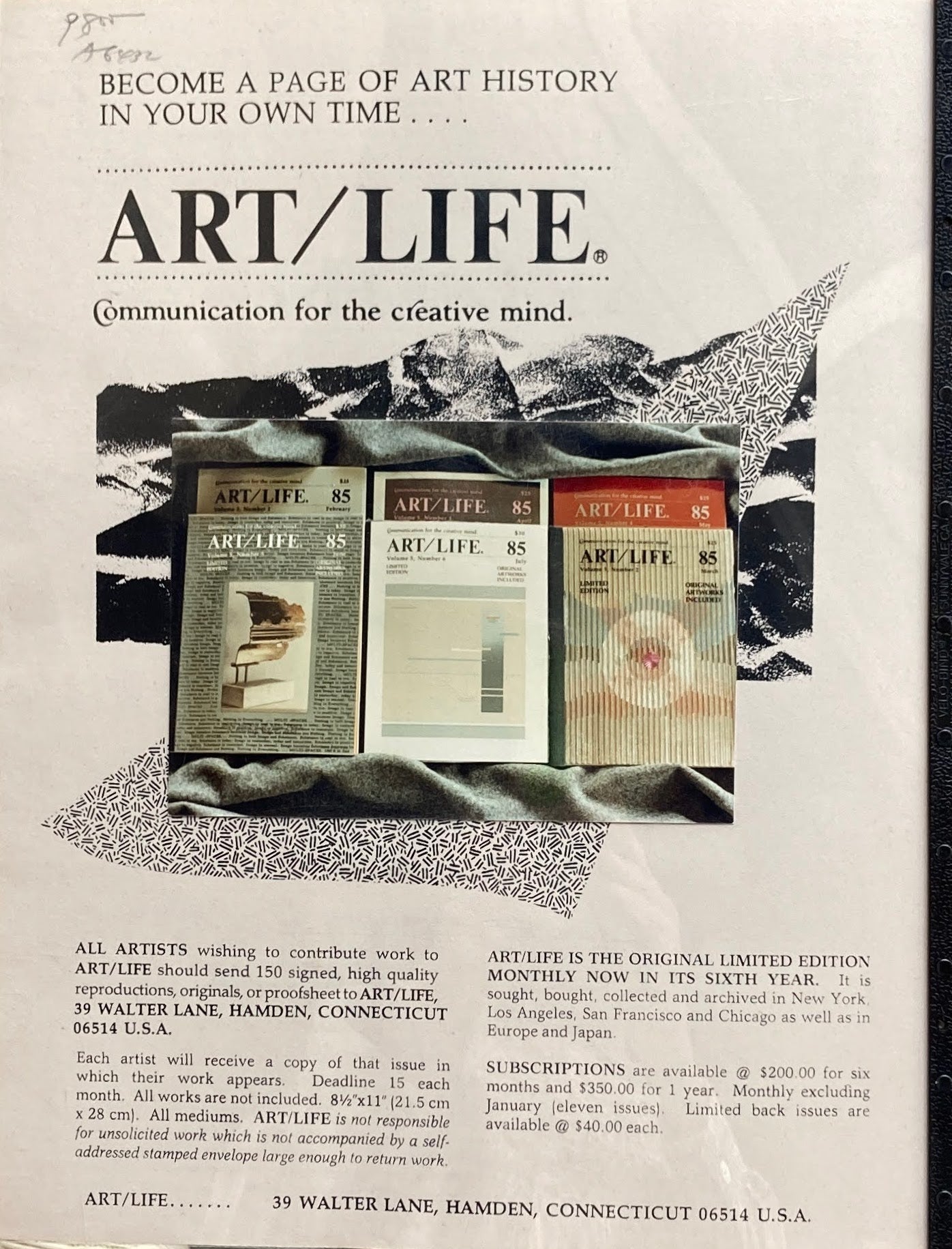 ART/LIFE Communication for the creative mind. Volume6,Number2 1986 March