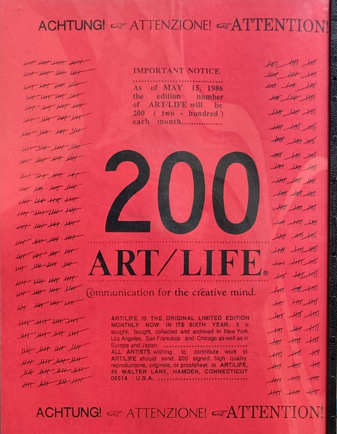 ART/LIFE Communication for the creative mind. Volume6,Number5 1986 May　
