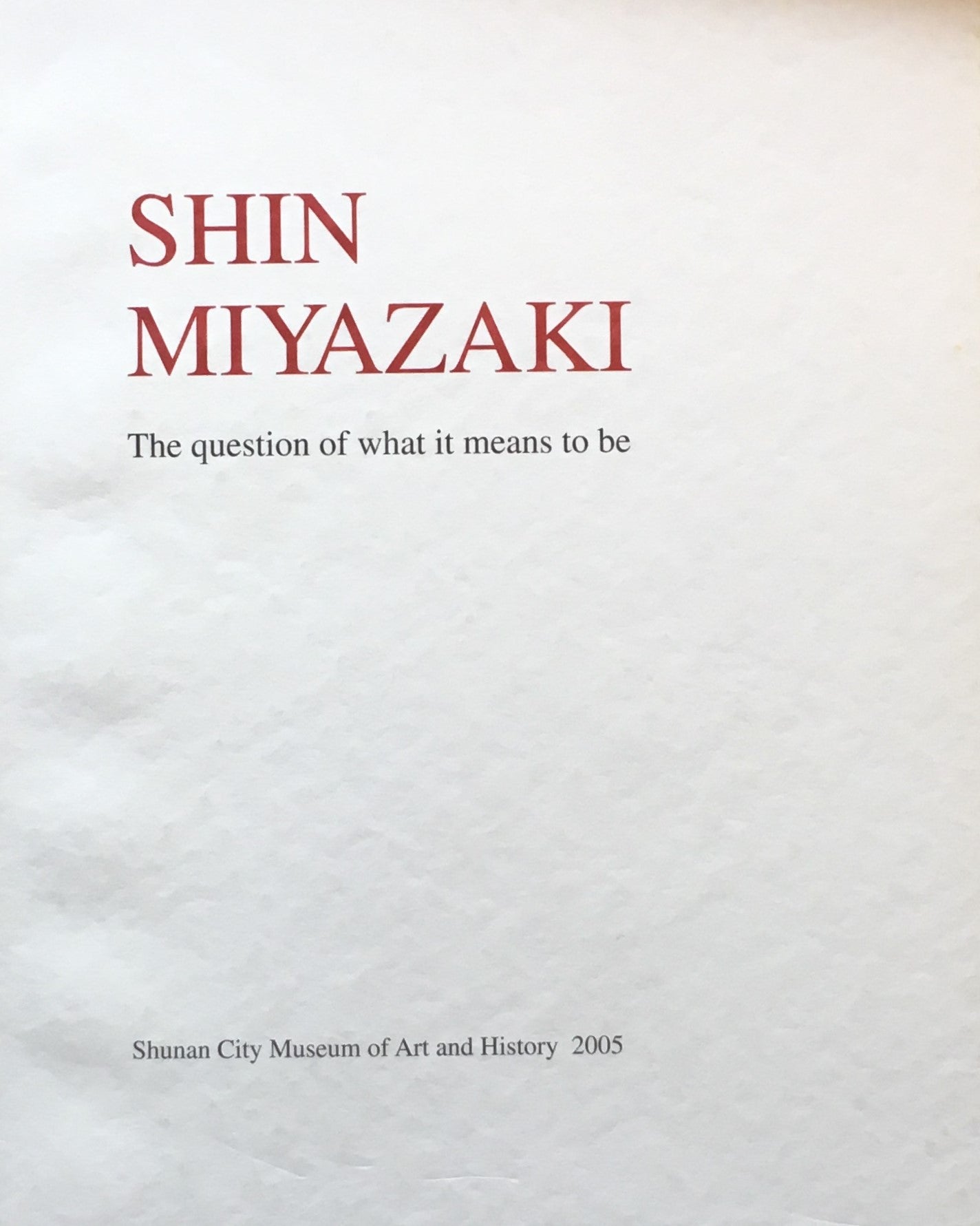 宮崎進　生きる意味を求めて　Shin Miyazaki　2005