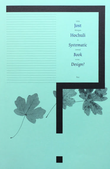 Systematic Book Design?　Jost Hochuli　ヨースト・ホフリ