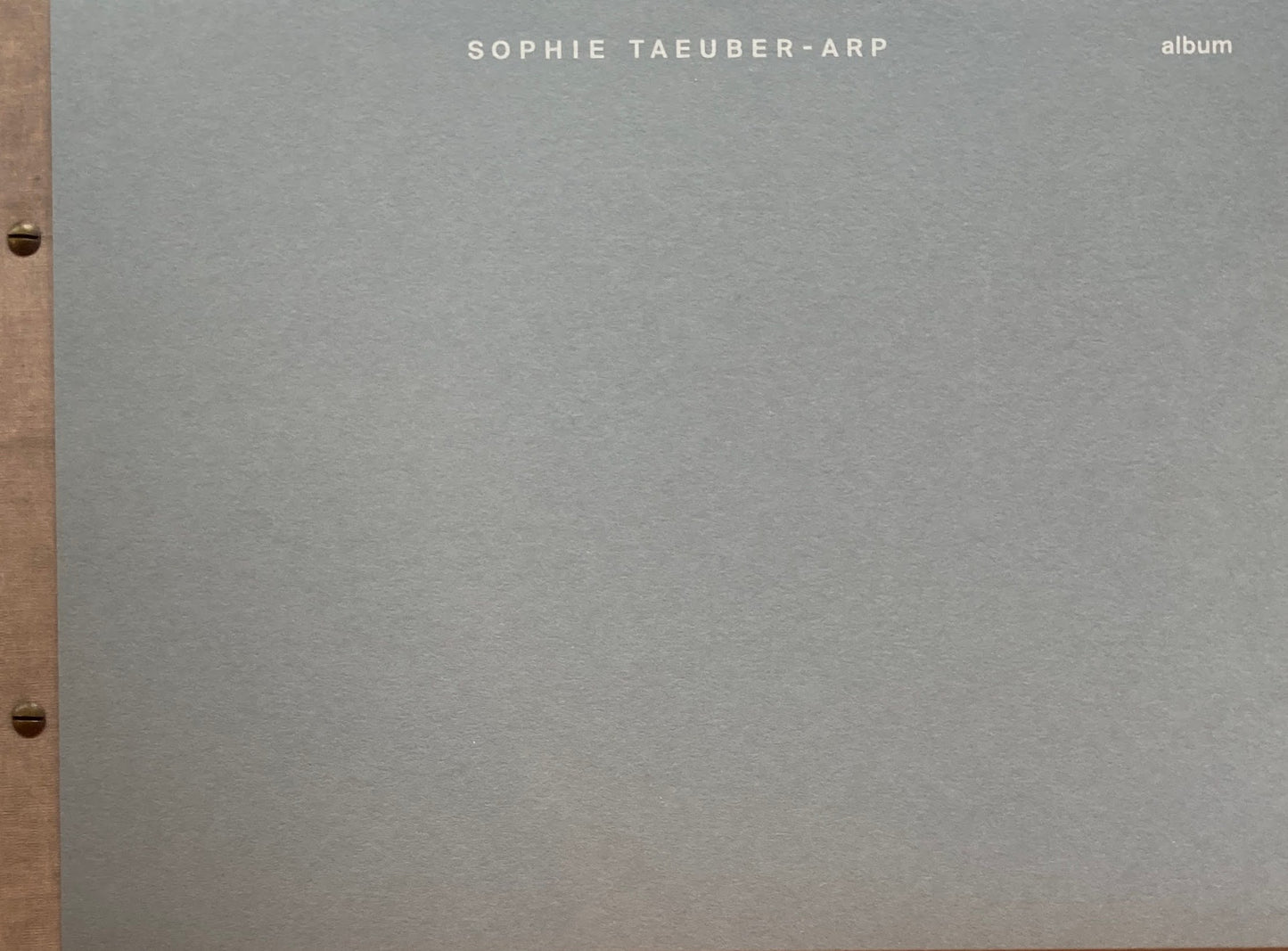ALBUM by Sophie Taeuber-Arp　ゾフィー・トイバー＝アルプ