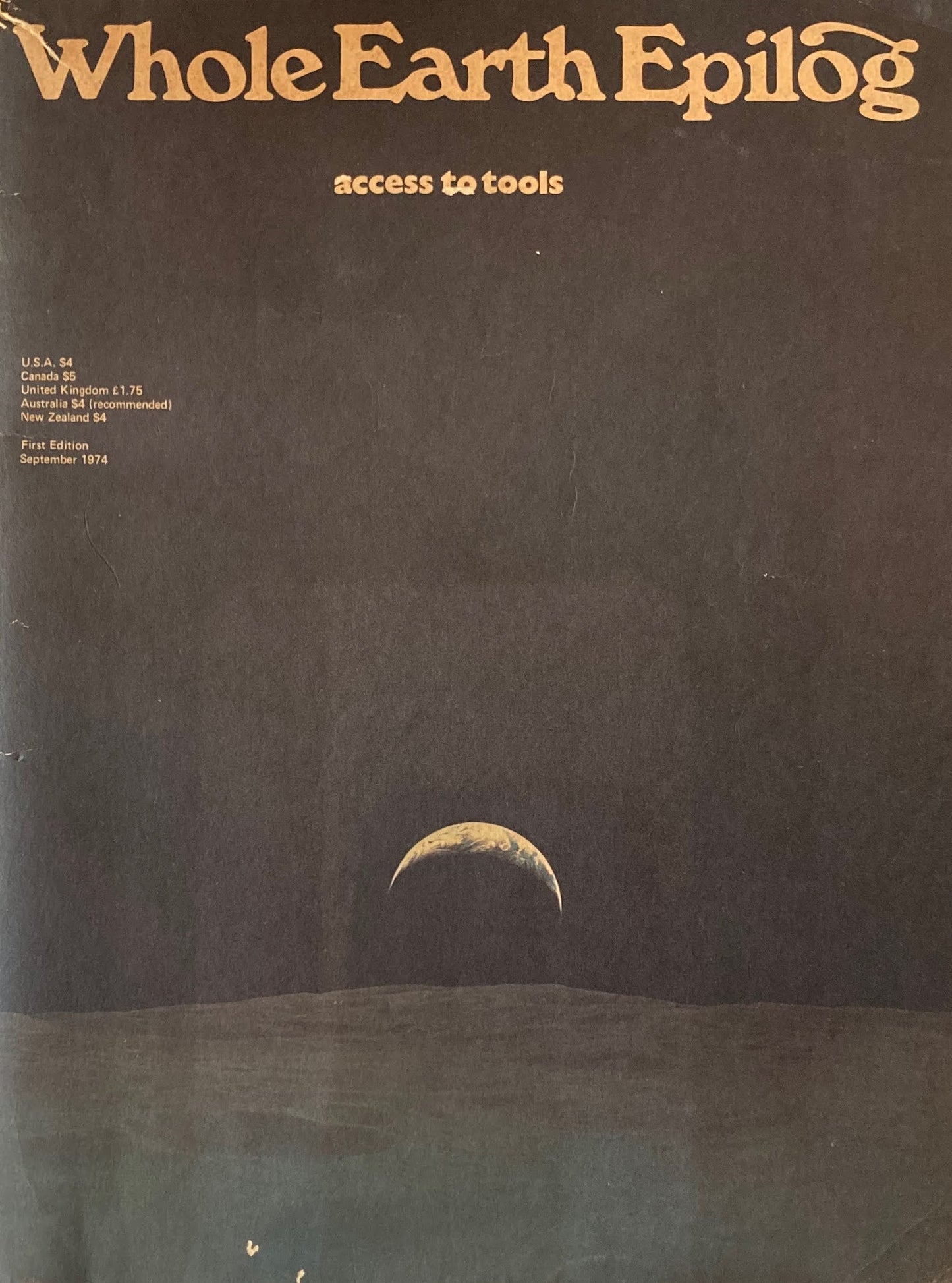 Whole Earth Epilog　access to tools First Edition 1974　ホール・アース・カタログ