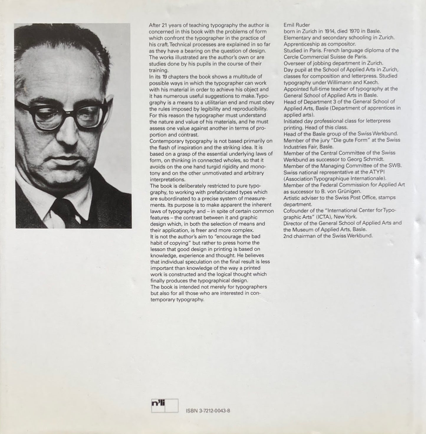 Emile Ruder Typographie Typography　エミール・ルーダー