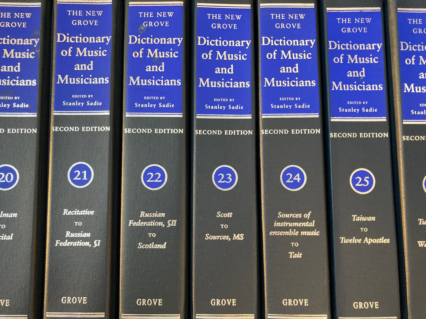 The New Grove Dictionary of Music and Musicians second edition　29-Volume Set　ニューグローヴ世界音楽大事典　 全29冊揃