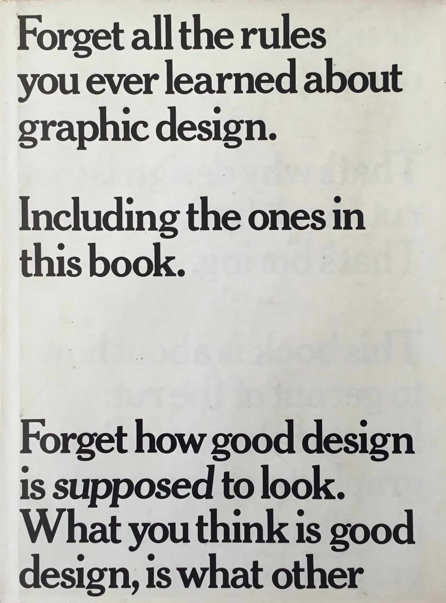 Forget all the rules you ever learned about graphic design　Bob Gill　ボブ・ギル