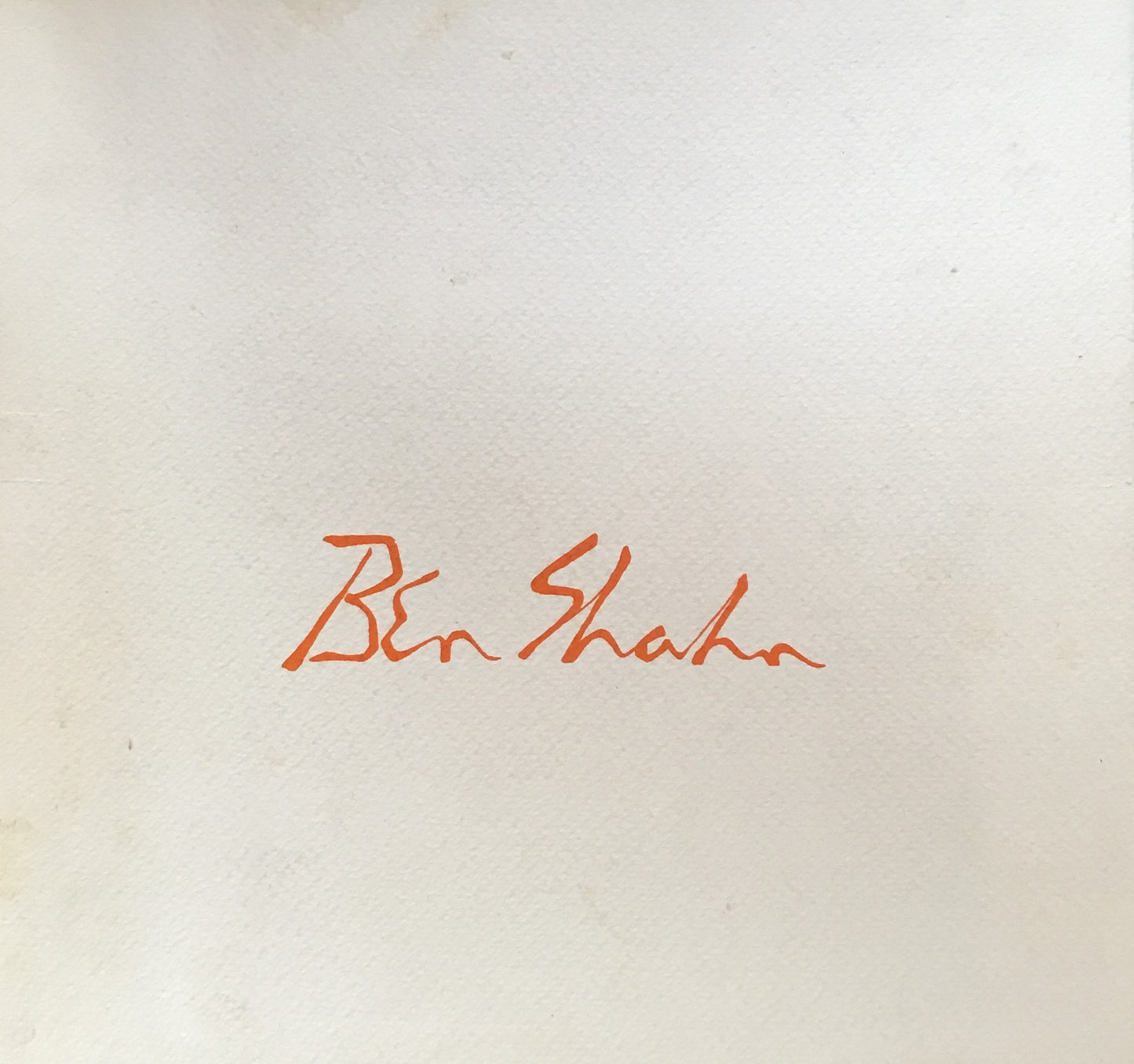 ベン・シャーン展　南天子画廊　Ben Shahn