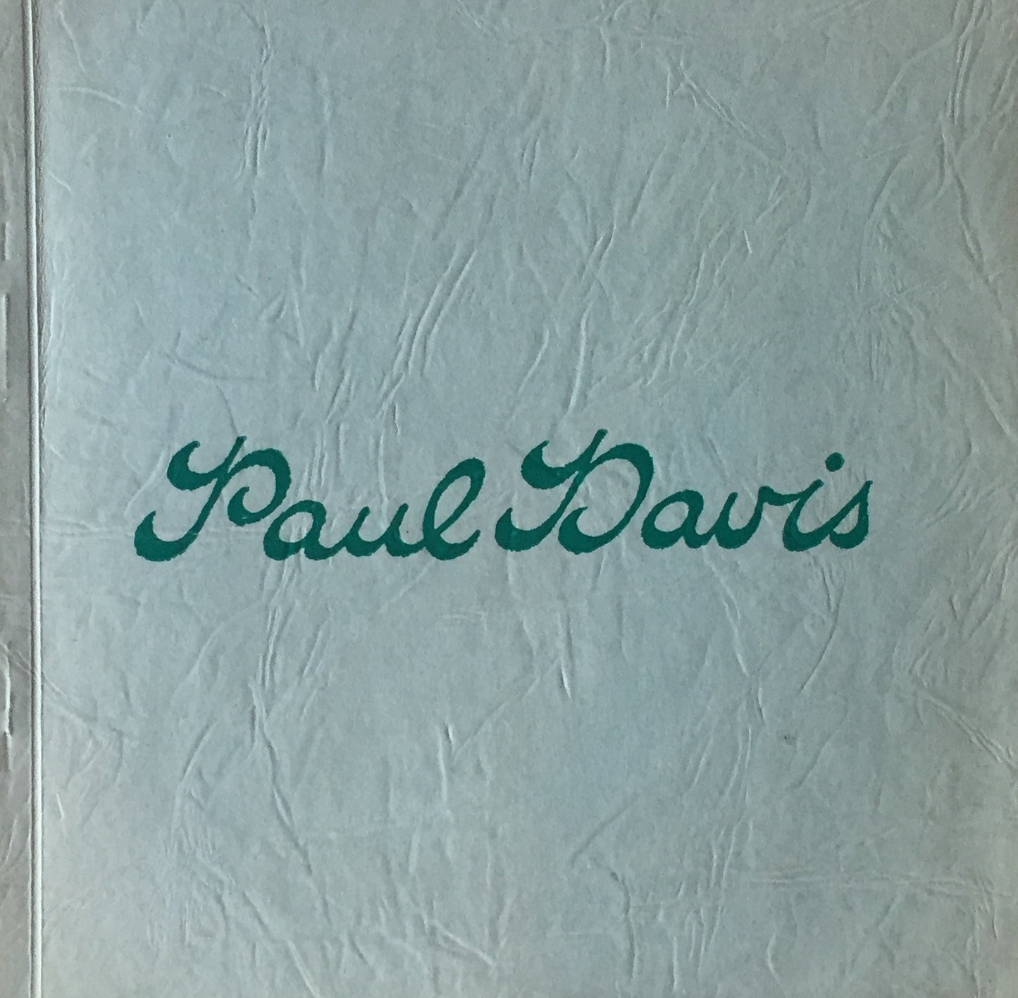 Paul Davis　ポール・デービス　西村画廊　1977