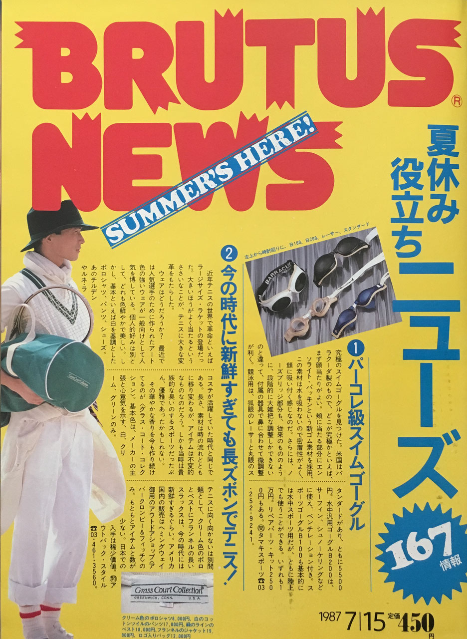 BRUTUS161 　 1987年7/15号　夏休み役立ちニューズ167情報